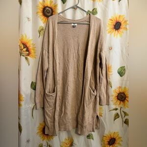 Old Navy Women's Beige Open Front Cardigan